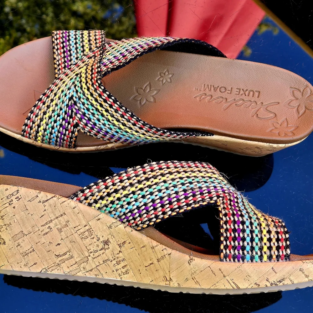 Sketchers LuxFoam Wedge Sandals - Picture 2 of 4